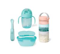 Skip Hop Baby Feeding Travel Set, 6pc, Soft Tea