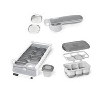 Skip Hop Baby Food Maker & Storage Set, Easy Prep & Store Starter Kit, Grey