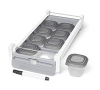Skip Hop Baby Food Storage, Easy-Store Sliding Tray Set, Grey