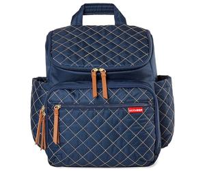 Skip Hop Baby Girl's Navy Diaper Backpack: Forma, Multi-Function Travel Bag with Changing Pad & Stroller Attachment, 2 Count (Pack of 1), 9J455710