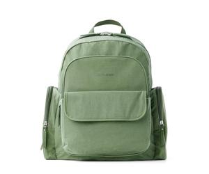 Skip Hop Diaper Bag Backpack with Portable Changing Pad, 9 Total Pockets, Easy-Access Wipe Bag, Side Zip Pocket, Luggage Cover & Stroller Straps, Fits 15" Laptop, Luna, Sage