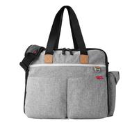 Skip Hop Diaper Bag: Iconic Duo Weekender Extra Large Capacity with Changing Pad & Stroller Attachment Grey Melange