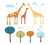 Skip Hop Giraffe Safari Wall Decals 60 Pieces