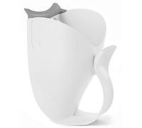 Skip Hop MOBY Hair Conditioner Cup for Babies & Toddlers - Gentle Rinse Without Tears - No Water in Eyes & Ears - Ergonomic Handle, BPA Free, Dishwasher Safe - White