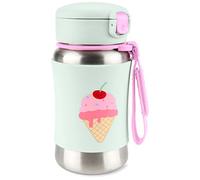 Skip Hop Toddler Sippy Cup with Straw, Sparks Stainless Steel Straw Bottle, Ice Cream