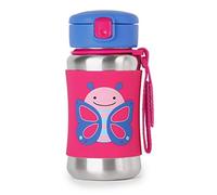 Skip Hop Toddler Sippy Cup with Straw Zoo Stainless Steel Straw Bottle Butterfly