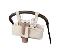 Skip Hop Ultimate Stroller Organiser, Oat | Adjustable straps attach to a wide range of stroller handles.