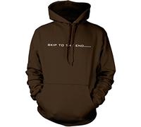 Skip to The End Quote Unisex Hoodie - Brown Large