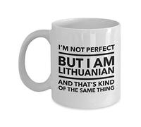 SkiPack FG Imagination Lithuanian Mug - I'm not perfect but I am Lithuanian and that's kind of the same thing - Lithuanian Coffee Mug - Lithuania Gift