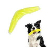 SKIPDAWG RushGrip Boomerang Dog Chew Toy, Durable Transparent TPR Interactive Fetch Toy, Easy Grip Indestructible Dog Toy for Puppy Medium Large Aggressive Chewers, Indoor Outdoor Enrichment Play