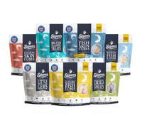 SKIPPER'S Dog Training Treat Bundle Grain Free Fish Selection | Includes fish skin cubes, dried sprats, little gems and salmon supremes, omega rich, gently air dried, grain free