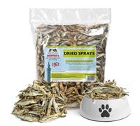 SKIPPER'S Dried Sprats Dog Treats, 1kg, Natural Air-Dried Fish | High protein, Rich in Omega 3, Grain free, Supports skin & digestion, Natural fish treats, Gently air-dried, 1kg pack