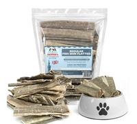 SKIPPER'S Fish Skin Flatties Regular 1kg Dog Chews, Air-Dried, High Protein | Handmade, 100% fish skin, long-lasting chew, low fat, supports skin health, natural ingredients