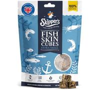 SKIPPER'S Fish Skin Jerky Cubes Extra Small 250g Natural Dog Chews | Air dried, High protein, Low fat, Omega 3 rich, Long lasting chew, Supports dental health, Natural fish treat