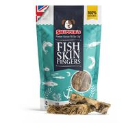 SKIPPER'S Fish Skin Jerky Fingers 250gm - Gently Air Dried, Good for Teeth & Digestion, Remove Plaque & Tartar, Essential Omega 3 Oils, 100%
