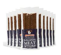 SKIPPER'S Salmon Meat Sticks Dog Treats - 100% Natural & Gently Air-Dried, Soft & Chewy Sticks for Dogs, Essential Source of Omega 3 Fatty Acids, Great for Skin & Coat | 50g x 10 (500g)