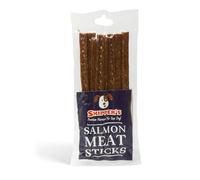 SKIPPER'S Salmon Meat Sticks Dog Treats - 100% Natural & Gently Air-Dried, Soft & Chewy Sticks for Dogs, Essential Source of Omega 3 Fatty Acids, Great for Skin & Coat | 50g x 5 (250g)