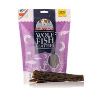 SKIPPER'S Wolf Fish Skin Flatties - Air Dried Grain Free Dog Treats, Healthy & Long Lasting Natural Dog Dental Chews, High in Protein with Essential Omega 3 & 6 Oils | Short 70g