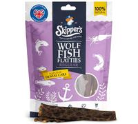 SKIPPER'S Wolf Fish Skin Flatties Regular 200g, Air-Dried, Grain Free Chews | Long-lasting chew, high protein, rich in Omega 3 and 6, supports dental health, natural ingredients