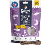 SKIPPER'S Wolf Fish Skin Twists Dog Treats Short 250g Grain Free Chews