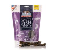 SKIPPER'S Wolf Fish Skin Twists - Grain Free Dog Treat, Great for Dogs Teeth, Handmade & Gently Air Dried Healthy Natural Dog Dental Sticks | Long Lasting Hypoallergenic Chew Treats Short (70g)