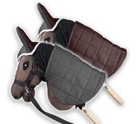 SKIPPI Hobby Horse Blanket and Ear Bonnet - Grey and Brown, Hobby Horse Accessories