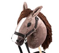 SKIPPI Hobby Horse Chestnut, Horse on a Stick, Halter and Reins Included, Large A3, Brown Stick Horse, Hobby Horsing, Girls Toy, Gift for Girls