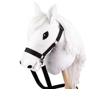 SKIPPI Hobby Horse White, Halter and Reins Included, Horse on a Stick, Large A3 Size