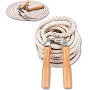 Skipping Rope, 3m/118in Multiplayer Long Jump Rope with Wooden Handle High Strength Workout Skipping Jumping Braided Cord for Sports Outdoor Activities