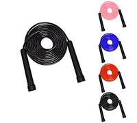 Skipping Rope Adult Fitness Jump Rope Gym Workouts & outdoor Training for Fat Burning Boxing, MMA & Interval Exercises Speed Fitness Weighted Skipping Ropes for Women & Men (Black)