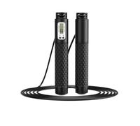 Skipping Rope Adults, Unisex Adjustable Length Count Fitness Exercise Fat Burning Sports Supplies Skipping Rope Cardio Workouts(Black)