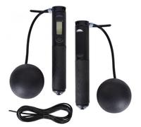 Skipping Rope Calorie Counter, Jumping Rope Adult Fitness, Ropeless Skipping Rope, Smart Digital Gravity Ball Jump Rope with LCD Display, Adjustable Rope, for Burn Calories, Gym, Boxing, Exercise