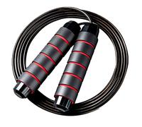 Skipping Rope Durable Adjustable Jump Ropes, Steel Wire Rope Ball Bearing Skipping, Smoother Without Entanglement Soft Handle Ergonomic Jump(Rosso)