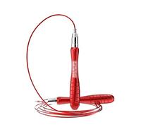 Skipping Rope Durable Indoor 3 Meters Adjustable Speed Jump Rope Ultra-Speed Steel Wire Jumping Ropes For Gym Fitness Training Ergonomic Jump(Rosso)