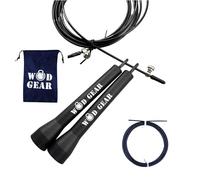 Skipping Rope/Fitness Jump Ropes - WOD/Double Unders By WODGEAR. Adult Men & Women 3m Ropes With Enhanced Ergonomic Plastic Handles, Lightweight Spare Wire And Carry Bag. Perfect For Gym, Boxing, MMA