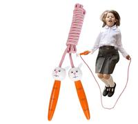 Skipping Rope for - Adjustable Length Rabbit Design with Wooden Handles, Tangle-free Soft Cotton Rope for Fitness and Training Indoor and Outdoor