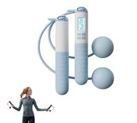 Skipping Rope with Counter, Skipping Rope without Rope, Cordless Skipping Ropes for Adults, LED Display, with Smart Counter for Jumps & Calories Burned, for Women Men Adults Kids, with Timer (B)