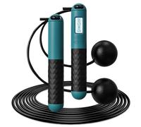 Skipping Rope with Counter: WIYETY Adjustable Jump Rope with Ball Bearings and Non-Slip Handles, Wireless Skipping Rope for Men, Children and Adults