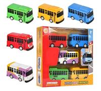 SKIPTHYBER Bus Car Toys,5 PCS Toy B-us with Box P-ull Back V-ehicle To-y Alloy Diecast Pull-Back Bus Toy-Veh-icles Mini Vehicles Friction Powered City Play-Vehicle T-oy Set Car Model Kids Gifts
