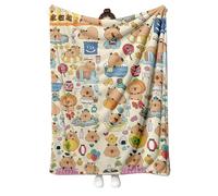 SKIPTHYBER Capybara Blanket Soft Flannel Blanket, Anime Plush Blanket Super Soft Flannel Blankets Flannel Capybaras Blanket for Bed, Couch, Chair Travel 100x150cm