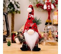 SKIPTHYBER Christmas Gnomes Ornaments, Christmas Gnome Doll, Xmas Gonk Decoration Handmade Swedish Tomte Gnomes Plush Scandinavian Santa Elf Table Ornaments