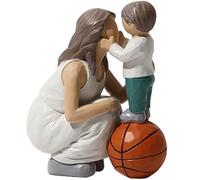 SKIPTHYBER Parent-Child Statue, The Greatest Bond Mom and Son Statues Sculpted Hand-Painted Figures Gifts for Mother's Day Anniversary Birthday Thanksgiving Home Decoration