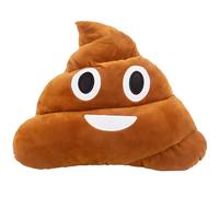 SKIPTHYBER Poop Plush Pillow Cute Stuffed Toy Round Triangle Emotion Cushion Brown Plushie Birthday for Kids and Friends,35cm