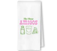 SkipTiger Tequila Gifts Kitchen Towels, Gifts for Tequila Lovers Dish Tea Bar Towels for Kitchen Bar Cart Decor, The Three Amigos Decorative Hand Towels, Cinco De Mayo Party Decorations, 16x24 Inch