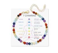 SKIRIFLA Triple Threat Protection Anxiety Relief Gift for Women Natural Healing Crystal Bracelet Evil Eye Jewelry for Her Friend, M, No Gemstones