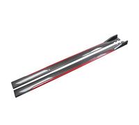 Skirt Running Boards 2.2M 86.6" /2M 78.7" Side Skirt Extension Winglet Splitter Apron Cover For VW Polo AW MK5 MK6 For GTI For Passat For Jetta Car Accessories Side Body Kit(2.2M Carbon Red)