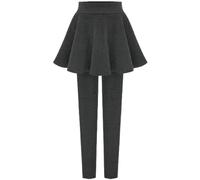 Skirt Trousers Women's Long Elegant Winter Skirt Women's with Trousers Thermal Trousers with Skirt Large Sizes Winter Trouser Skirt Thermal Leggings Plain Thick Warm Casual Skirt Black Skirt Maxi