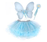 Skirt, wings and fairy wand Light Blue 4/6 years