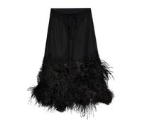 Skirt with Ostrich Feathers, female, The Attico, Midi Skirts, Black, M, Skirts M