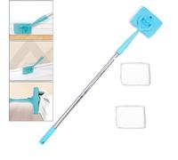 Skirting Board Cleaner, Extendable Baseboard Buddy Telescopic Mops Collapsible Microfiber Dust Brush Broom